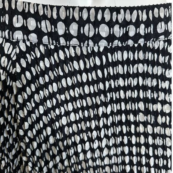 ba&sh Bessie Skirt Medium Black White Pleated Midi Polka Dot Elastic Waist NWOT - Picture 3 of 10
